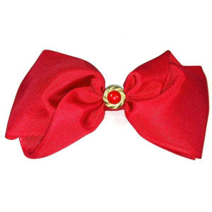 Red Handmade Hair Bow 5" x 4.5"